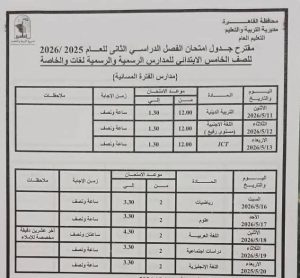 FB IMG 1777998643861 محافظة القاهرة تعلن مواعيد امتحانات نهاية العام محافظة القاهرة تعلن مواعيد امتحانات نهاية العام الدراسي 2025/2026 بجميع المراحل موقع في الجامعة