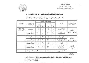 FB IMG 1778083647557 تعليم المنوفية يعلن جداول امتحانات الفصل الدراسي تعليم المنوفية يعلن جداول امتحانات الفصل الدراسي الثاني لجميع المراحل التعليمية 2026 موقع في الجامعة