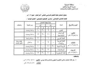 FB IMG 1778083650463 تعليم المنوفية يعلن جداول امتحانات الفصل الدراسي تعليم المنوفية يعلن جداول امتحانات الفصل الدراسي الثاني لجميع المراحل التعليمية 2026 موقع في الجامعة