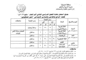 FB IMG 1778083659947 تعليم المنوفية يعلن جداول امتحانات الفصل الدراسي تعليم المنوفية يعلن جداول امتحانات الفصل الدراسي الثاني لجميع المراحل التعليمية 2026 موقع في الجامعة