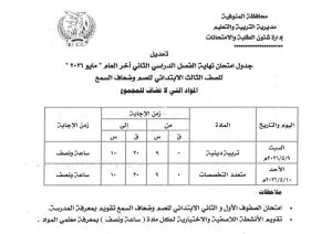 FB IMG 1778083674577 تعليم المنوفية يعلن جداول امتحانات الفصل الدراسي تعليم المنوفية يعلن جداول امتحانات الفصل الدراسي الثاني لجميع المراحل التعليمية 2026 موقع في الجامعة