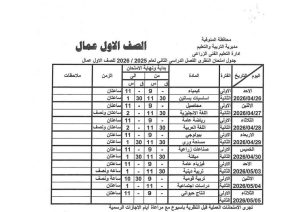 تعليم المنوفية يعلن جداول امتحانات الفصل الدراسي الثاني لجميع المراحل التعليمية 2026 2 تعليم المنوفية يعلن جداول امتحانات الفصل الدراسي الثاني