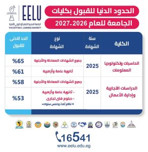 التقديم متاح الآن.. تفاصيل الالتحاق بالجامعة المصرية للتعلم الإلكتروني الأهلية 2026/2027 2 الجامعة المصرية للتعلم الإلكتروني