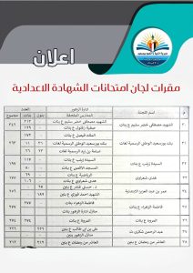 IMG 1026 الشهادة الإعدادية في بورسعيد 2026 اعرف لجنتك الآن.. أماكن امتحانات الشهادة الإعدادية في بورسعيد 2026 (مستند) موقع في الجامعة