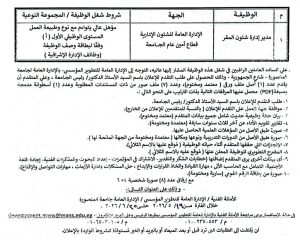 جامعة المنصورة تفتح باب التقديم لوظائف جديدة.. رابط التقديم والشروط 3 المنصورة تفتح باب التقديم لوظائف
