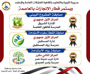 تعليم القاهرة يحقق إنجازًا جديدًا بحصد 3 مراكز جمهورية في مسابقات الاستدامة والمشروعات البيئية 3 FB IMG 1780341670803 تعليم القاهرة يحقق إنجازًا جديدًا بحصد 3 مراكز تعليم القاهرة يحقق إنجازًا جديدًا بحصد 3 مراكز جمهورية في مسابقات الاستدامة والمشروعات البيئية موقع في الجامعة