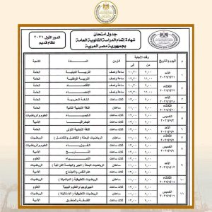 FB IMG 1781981586804 جدول الثانوية العامة 2026 علمي وأدبي جدول الثانوية العامة 2026 علمي وأدبي ومواعيد الامتحانات غدًا موقع في الجامعة