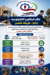 FB IMG 1782394173765 البكالوريا التكنولوجية 2026/2027 البكالوريا التكنولوجية 2026/2027.. تفاصيل النظام الجديد ومزاياه وشروط القبول بمدارس التعليم الفني موقع في الجامعة
