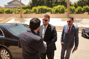 أشرف صبحي يستقبل وزير الرياضية الليبي بالجامعة البريطانية في مصر 2 أشرف صبحي يستقبل وزير الرياضية الليبي بالجامعة البريطانية في مصر