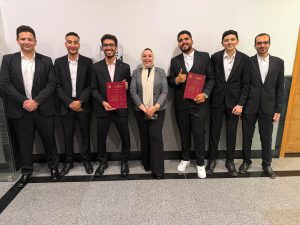 IMG 20260615 WA0082 تخرج مناقشة مشروعات تخرج أول دفعة ببرنامج معلوماتية الأعمال والتحول الرقمي بجامعة حلوان الأهلية موقع في الجامعة