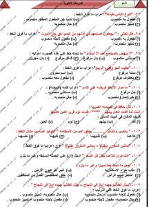 IMG 20260617 WA0203 الثانوية تدريب مكثف قبل امتحانات الثانوية العامة.. 60 سؤالًا في النحو وإجاباتها النموذجية موقع في الجامعة