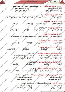 IMG 20260627 WA0066 النحو أكثر من 100 سؤال في النحو.. مراجعة نهائية بالحل من مستر أحمد أمين لطلاب الثانوية العامة موقع في الجامعة