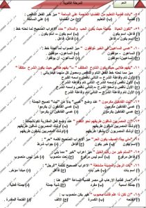 IMG 20260627 WA0068 النحو أكثر من 100 سؤال في النحو.. مراجعة نهائية بالحل من مستر أحمد أمين لطلاب الثانوية العامة موقع في الجامعة