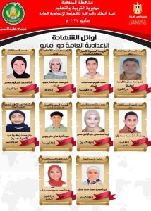 قائمة أوائل الشهادة الإعدادية بالمنوفية 2026