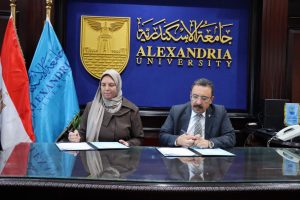 IMG 3442 جامعة الإسكندرية توقع بروتوكول تعاون جامعة الإسكندرية توقع بروتوكول تعاون مع مؤسسة “تداووا” لدعم المستشفيات الجامعية موقع في الجامعة