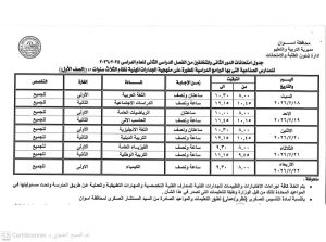 امتحانات الدور الثاني