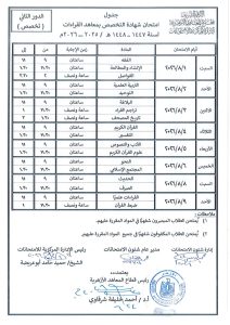 IMG 3714 الدور الثاني لقطاع المعاهد الأزهرية رسميًا.. جداول امتحانات الدور الثاني لقطاع المعاهد الأزهرية لجميع المراحل موقع في الجامعة