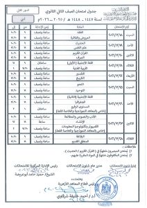IMG 3718 الدور الثاني لقطاع المعاهد الأزهرية رسميًا.. جداول امتحانات الدور الثاني لقطاع المعاهد الأزهرية لجميع المراحل موقع في الجامعة