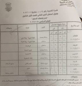 IMG 4074 جداول امتحانات الدور الثاني رسميًا.. جداول امتحانات الدور الثاني لجميع الصفوف بقنا 2025/2026 موقع في الجامعة