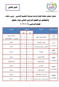 139301 التعليم الأساسى مواعيد امتحانات الدور الثاني 2026 بمحافظة الجيزة مواعيد امتحانات الدور الثاني 2026 بمحافظة الجيزة.. تعرف على الجدول الكامل موقع في الجامعة