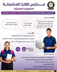 مدارس WE للتكنولوجيا التطبيقية.. تعرف على التخصصات وشروط الالتحاق ومزايا الدراسة وفرص التخرج 4 مدارس WE للتكنولوجيا التطبيقية