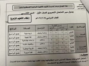 FB IMG 1783449137660 تعليم الفيوم يعلن جدول امتحانات الدور الثاني تعليم الفيوم يعلن جدول امتحانات الدور الثاني لطلاب النقل للعام الدراسي 2025/2026 موقع في الجامعة