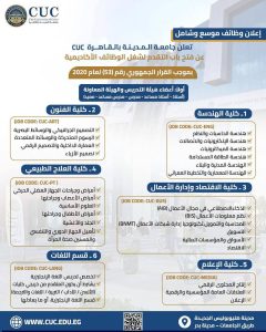 جامعة المدينة بالقاهرة تعلن عن وظائف جديدة 