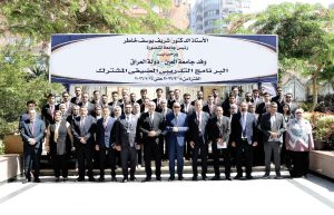 FB IMG 1784467931887 رئيس جامعة المنصورة رئيس جامعة المنصورة يستقبل 40 طالبًا من جامعة العين العراقية ضمن برنامج تدريبي دولي موقع في الجامعة