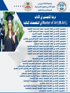 FB IMG 1784730334243 جامعة قناة السويس تعلن برامج الدراسات العليا جامعة قناة السويس تعلن برامج الدراسات العليا بكلية الآداب والعلوم الإنسانية.. إليك التفاصيل موقع في الجامعة