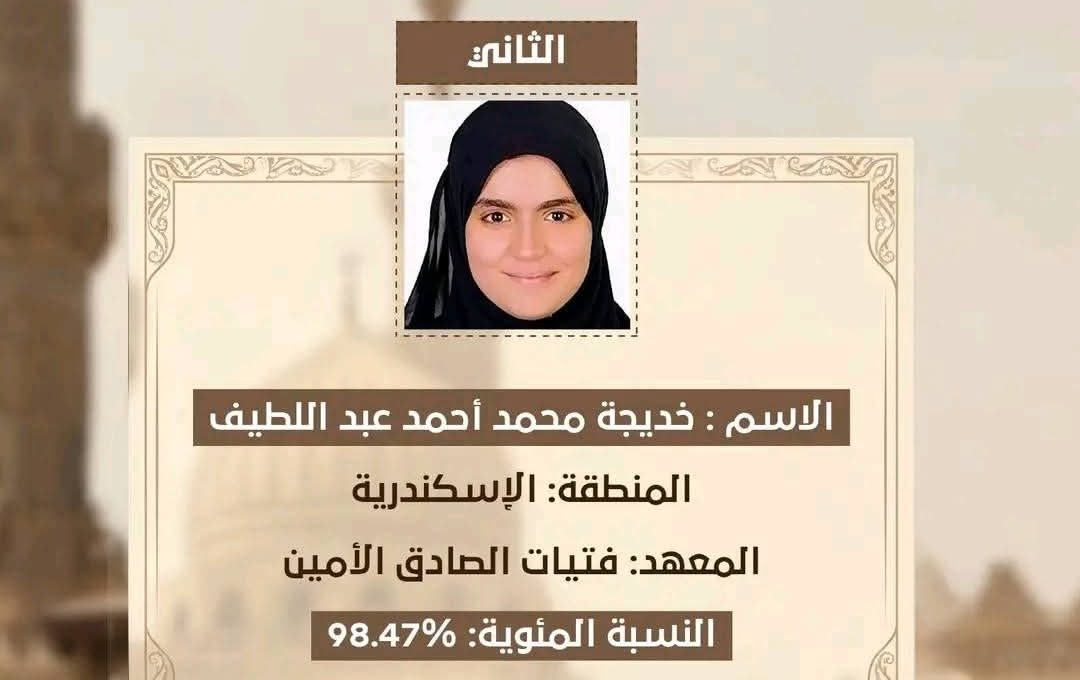 FB IMG 1784992258428 أوائل القسم الأدبي في الثانوية الأزهرية 2026 بالأسماء والنسب.. أوائل القسم الأدبي في الثانوية الأزهرية 2026 موقع في الجامعة