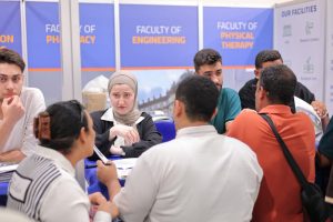 IMG 20260729 WA0004 إقبال كبير على جناح جامعة هليوبوليس في معرض EDU Gate إقبال كبير على جناح جامعة هليوبوليس في معرض EDU Gate للتعليم العالي.. صور موقع في الجامعة