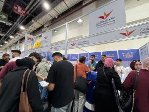 IMG 20260729 WA0007 إقبال كبير على جناح جامعة هليوبوليس في معرض EDU Gate إقبال كبير على جناح جامعة هليوبوليس في معرض EDU Gate للتعليم العالي.. صور موقع في الجامعة