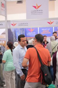 IMG 20260729 WA0010 إقبال كبير على جناح جامعة هليوبوليس في معرض EDU Gate إقبال كبير على جناح جامعة هليوبوليس في معرض EDU Gate للتعليم العالي.. صور موقع في الجامعة