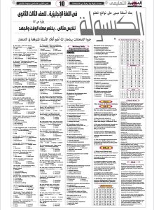 IMG 4437 الإنجليزي للثانوية العامة 2026 أهم توقعات ليلة الامتحان.. 170 سؤالًا في الإنجليزي للثانوية العامة 2026 بالإجابات كاملة موقع في الجامعة