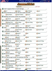 IMG 4645 الإنجليزي للثانوية العامة 2026 أهم التركات والجرامر.. مراجعة ليلة الامتحان في الإنجليزي للثانوية العامة 2026 موقع في الجامعة