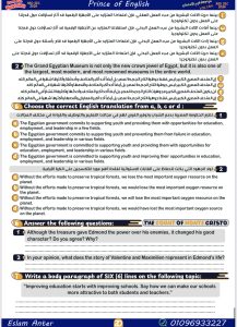 IMG 4667 مراجعة إنجليزي استعد للامتحان النهائي.. مراجعة إنجليزي تغطي المنهج بالكامل لطلاب الثانوية العامة 2026 موقع في الجامعة