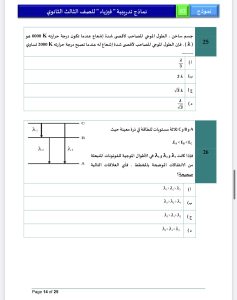 IMG 5105 فيزياء 2026 للثانوية العامة أقوى مراجعة فيزياء 2026 للثانوية العامة.. 46 سؤالًا بالإجابات من أهم أفكار الامتحان موقع في الجامعة