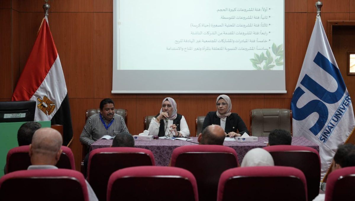 3273c5b6 17d4 4c1a b28a a715b43c742b هندسة جامعة سيناء من الفكرة إلى المشروع.. هندسة جامعة سيناء تدرب طلابها على إعداد دراسات الجدوى للمشروعات الخضراء موقع في الجامعة
