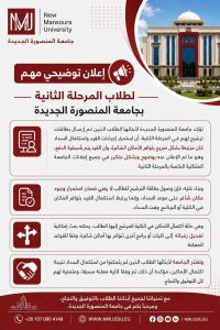 جامعة المنصورة الجديدة توضح موقف طلاب المرحلة الثانية.. هل بطاقة الترشيح تضمن القيد؟