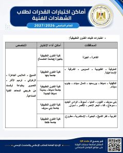 بدء تسجيل اختبارات القدرات لطلاب الدبلومات الفنية 2026.. الرابط والشروط والمواعيد 4 FB IMG 1788001679019 اختبارات القدرات لطلاب الدبلومات الفنية 2026 بدء تسجيل اختبارات القدرات لطلاب الدبلومات الفنية 2026.. الرابط والشروط والمواعيد موقع في الجامعة