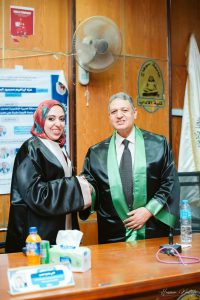 IMG 20260816 WA0034 باحثة باحثة بإعلام سوهاج تحصل على الماجستير بامتياز عن تغطية الصحافة العربية للعدوان على غزة موقع في الجامعة