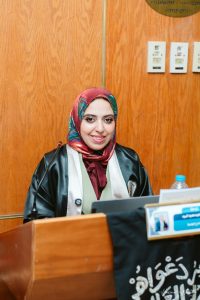IMG 20260816 WA0036 باحثة باحثة بإعلام سوهاج تحصل على الماجستير بامتياز عن تغطية الصحافة العربية للعدوان على غزة موقع في الجامعة