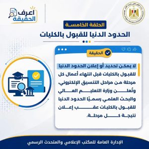 IMG 8959 تنسيق المرحلة الثانية 2026 تنسيق المرحلة الثانية 2026.. «التعليم العالي» توضح قواعد القبول وتواجه الشائعات موقع في الجامعة