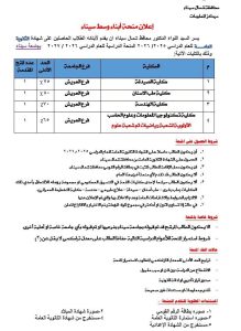 جامعة سيناء تعلن 4 منح دراسية