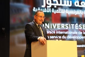 FB IMG 1790166299084 وزير التعليم العالي يتفقد جامعة سنجور بعد افتتاح الحرم الجديد.. وزير التعليم العالي يتفقد جامعة سنجور ويؤكد دعم مصر للتعليم بإفريقيا موقع في الجامعة