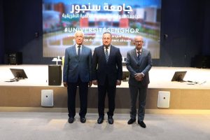 FB IMG 1790166305464 وزير التعليم العالي يتفقد جامعة سنجور بعد افتتاح الحرم الجديد.. وزير التعليم العالي يتفقد جامعة سنجور ويؤكد دعم مصر للتعليم بإفريقيا موقع في الجامعة