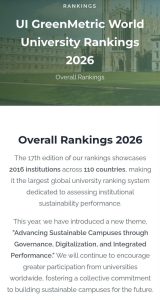 جامعة المنصورة الجديدة تواصل تألقها عالميًا.. المركز 286 في تصنيف UI GreenMetric للعام الثالث 3 FB IMG 1790363211701 جامعة المنصورة جامعة المنصورة الجديدة تواصل تألقها عالميًا.. المركز 286 في تصنيف UI GreenMetric للعام الثالث موقع في الجامعة