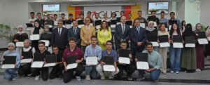IMG 20260903 WA0057 الجامعتان الألمانية بالقاهرة والدولية بحضور وزيرة التنمية المحلية ومحافظين.. الجامعتان الألمانية بالقاهرة والدولية تقدمان 79 منحة لأوائل الثانوية  موقع في الجامعة