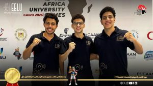 IMG 20260919 WA0100 طلاب الجامعة المصرية للتعلم الإلكتروني يحصدون 4 ذهبية وفضية وبرونزية.. طلاب الجامعة المصرية للتعلم الإلكتروني يحصدون 4 ميداليات في «القاهرة 2026» موقع في الجامعة