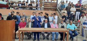 نائب رئيس جامعة بنها يتابع انتظام الدراسة بالحاسبات